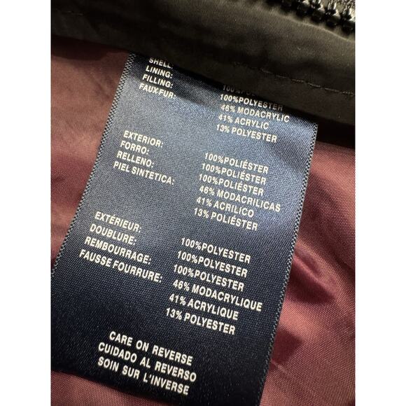 Tommy Hilfiger Puffer Jacket Womens Medium Small Full Zip Button No Hood - Picture 5 of 6